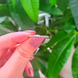 Beaded Pandora Ring, size 6